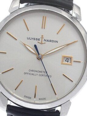 Ulysse Nardin Classico 8153-111-2190 Date Silver Dial Automatic Men's_966496